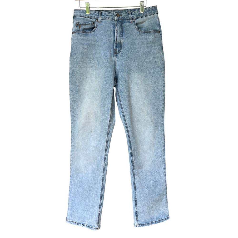 Frye Straight Leg Jeans Womens 8/29 Light Blue High Rise Stretch Denim 114186